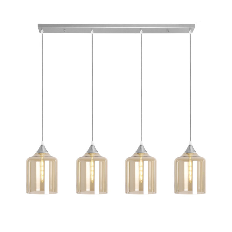 Ebern Designs Gunda 4 - Light Kitchen Island Jar Pendant | Wayfair.co.uk
